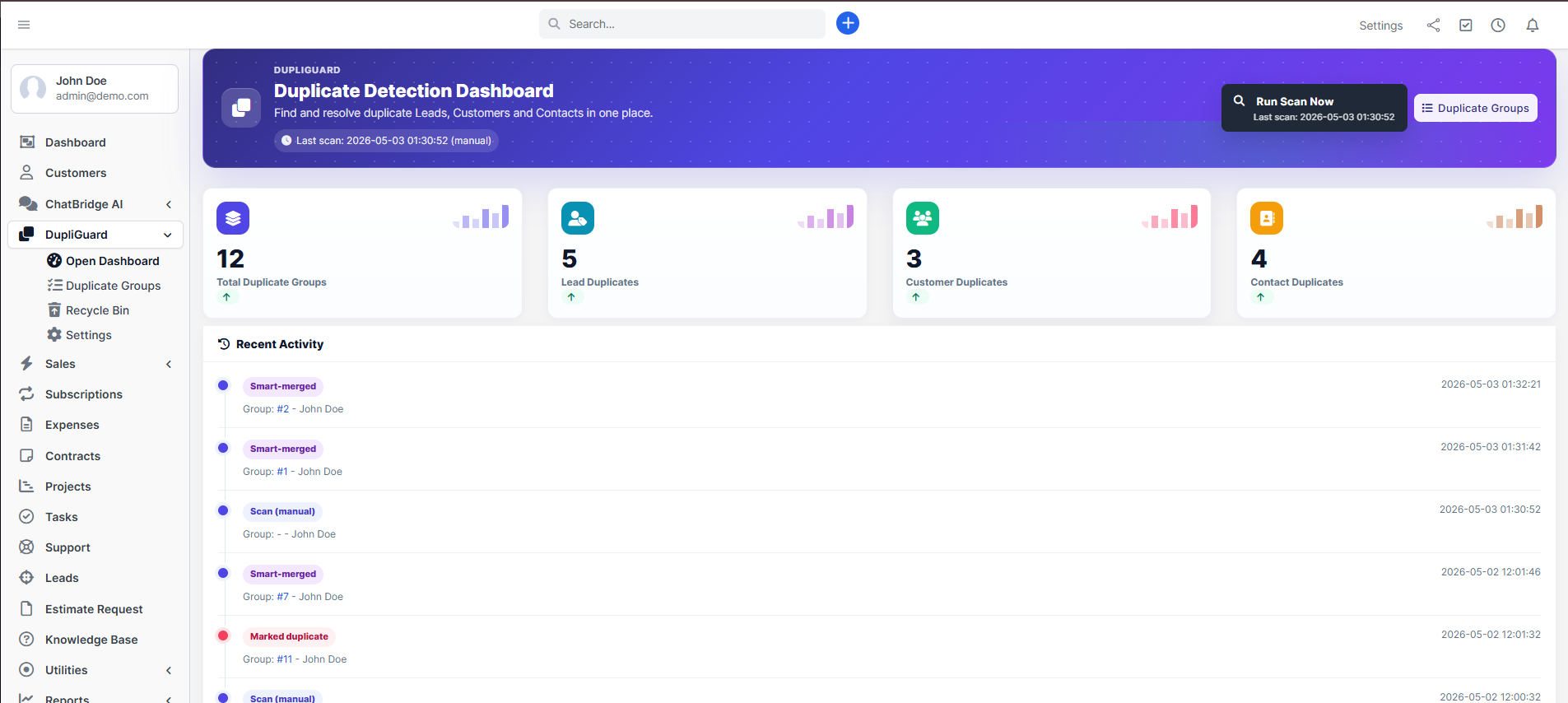 DupliGuard - Duplicate Detector for Perfex CRM