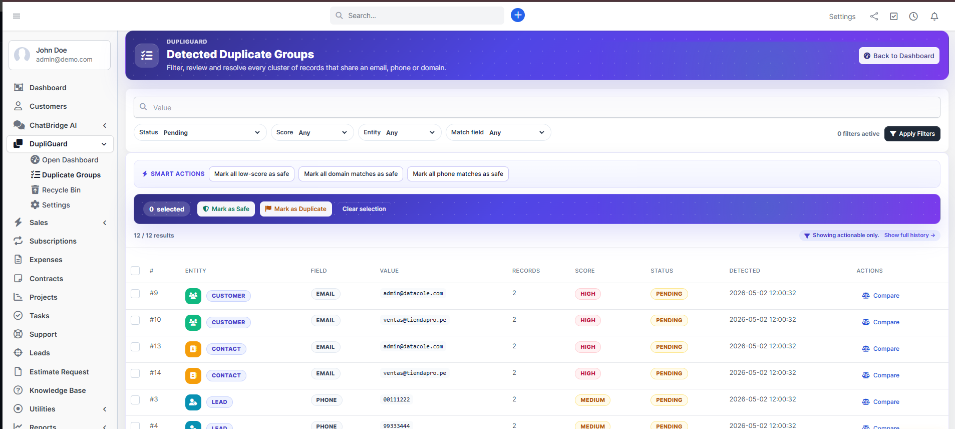 DupliGuard - Duplicate Detector for Perfex CRM